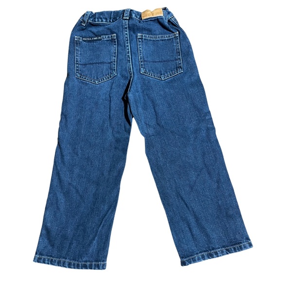 Nautica Boy’s Adjustable Snap Bottom Blue Denim Jeans - Picture 2 of 2